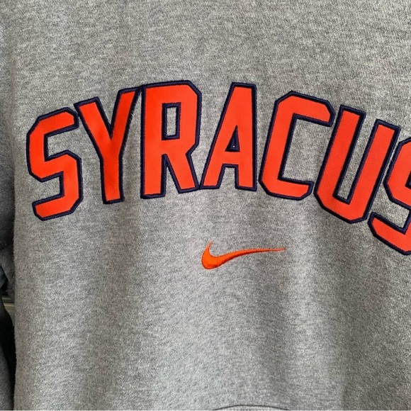 Nike Syracuse Hoodie Sweatshirt Embroidered Small Swoosh Logo Size Small Gray - Picture 2 of 5